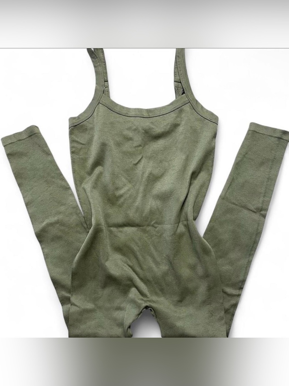 Green Ribbed Jumpsuit